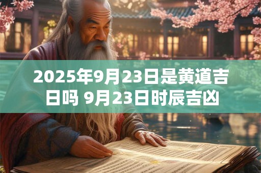 2025年9月23日是黄道吉日吗 9月23日时辰吉凶