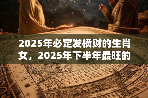 2025年必定发横财的生肖女，2025年下半年最旺的生肖