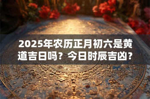 2025年农历正月初六是黄道吉日吗？今日时辰吉凶？
