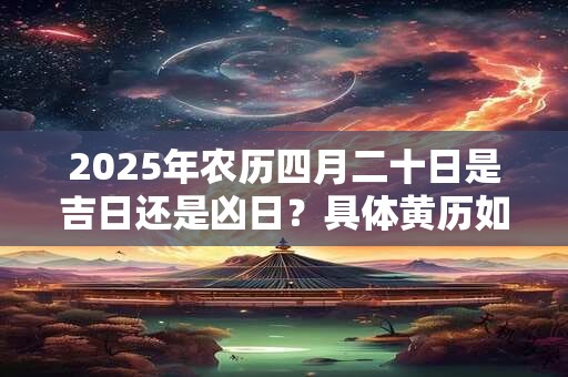 2025年农历四月二十日是吉日还是凶日？具体黄历如何？