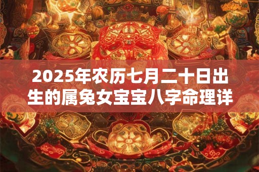 2025年农历七月二十日出生的属兔女宝宝八字命理详解