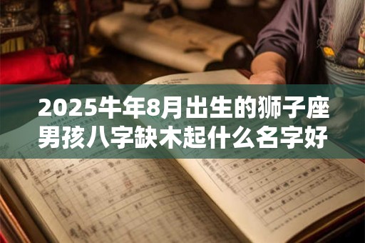 2025牛年8月出生的狮子座男孩八字缺木起什么名字好？