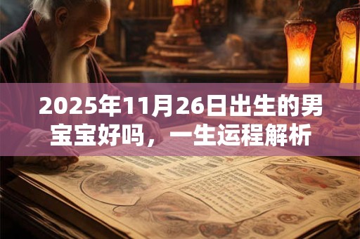 2025年11月26日出生的男宝宝好吗，一生运程解析
