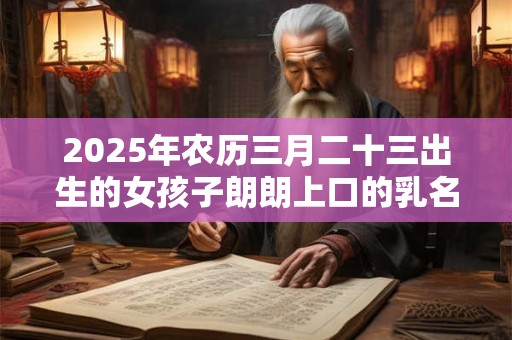 2025年农历三月二十三出生的女孩子朗朗上口的乳名赏析