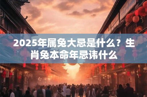 2026年属兔大忌是什么?生肖兔本命年忌讳什么 2026年属兔大忌是什么?生肖兔本命年忌讳什么