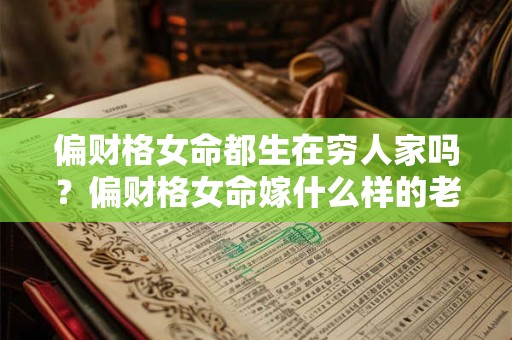偏财格女命都生在穷人家吗？偏财格女命嫁什么样的老公？