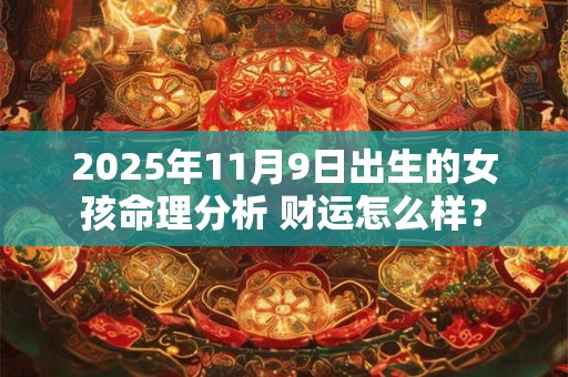 2025年11月9日出生的女孩命理分析 财运怎么样？