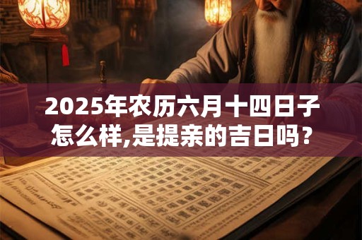 2025年农历六月十四日子怎么样,是提亲的吉日吗？
