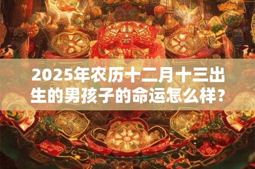 2025年农历十二月十三出生的男孩子的命运怎么样？