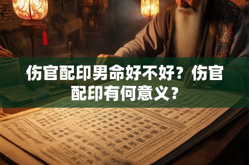 伤官配印男命好不好？伤官配印有何意义？