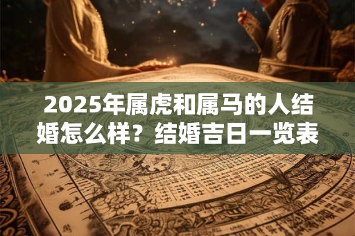2025年属虎和属马的人结婚怎么样?结婚吉日一览表 2025年属虎和属马的人结婚怎么样?结婚吉日一览表