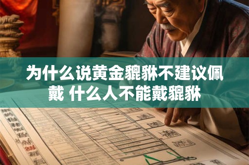 为什么说黄金貔貅不建议佩戴 什么人不能戴貔貅