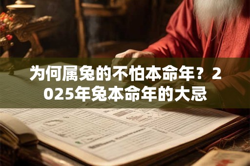 为何属兔的不怕本命年？2025年兔本命年的大忌