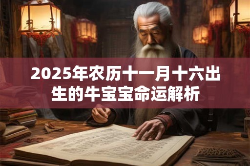 2025年农历十一月十六出生的牛宝宝命运解析