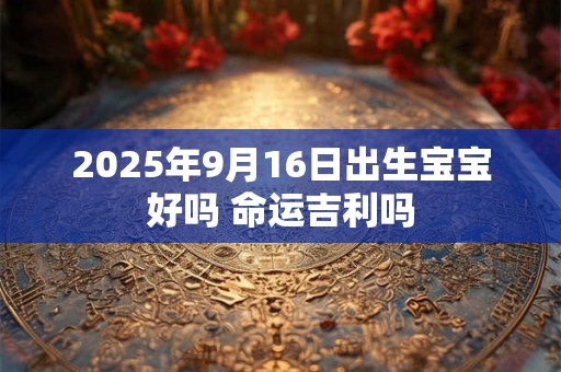 2025年9月16日出生宝宝好吗 命运吉利吗