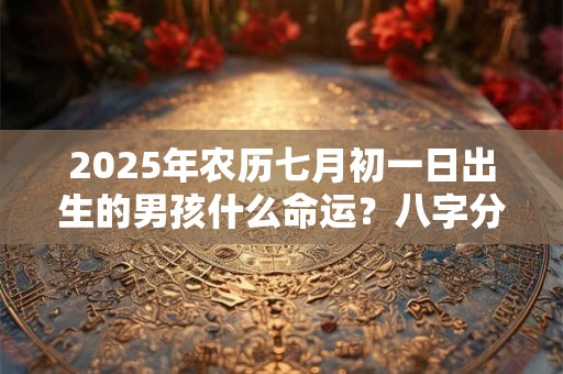 2025年农历七月初一日出生的男孩什么命运？八字分析