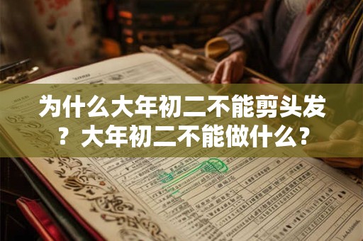 为什么大年初二不能剪头发?大年初二不能做什么? 为什么大年初二不能剪头发?大年初二不能做什么?