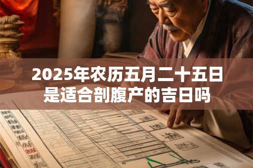 2025年农历五月二十五日是适合剖腹产的吉日吗