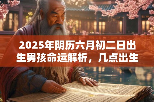 2025年阴历六月初二日出生男孩命运解析，几点出生最好？