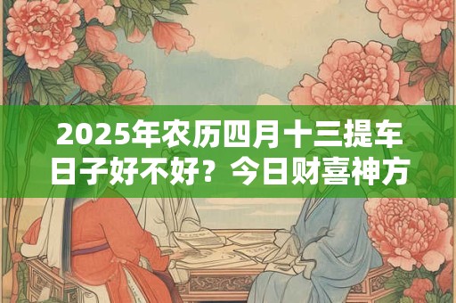 2025年农历四月十三提车日子好不好？今日财喜神方位？