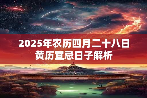 2025年农历四月二十八日黄历宜忌日子解析