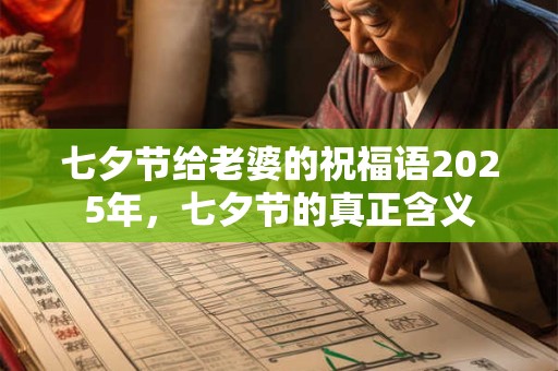 七夕节给老婆的祝福语2025年，七夕节的真正含义