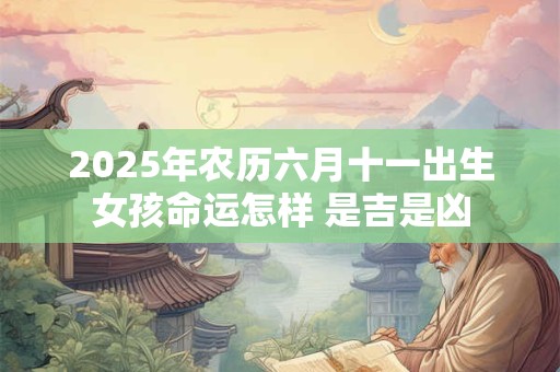 2025年农历六月十一出生女孩命运怎样 是吉是凶