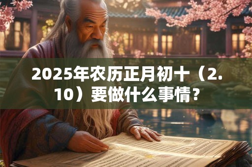 2025年农历正月初十（2.10）要做什么事情？