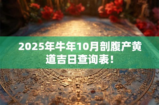 2025年牛年10月剖腹产黄道吉日查询表！