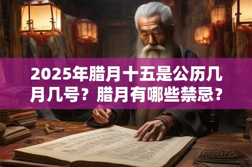 2025年腊月十五是公历几月几号？腊月有哪些禁忌？