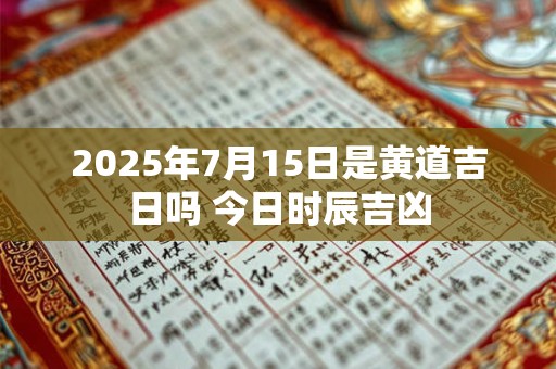 2025年7月15日是黄道吉日吗 今日时辰吉凶