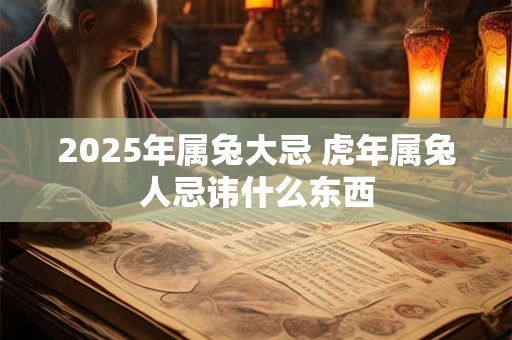 2025年属兔大忌 虎年属兔人忌讳什么东西