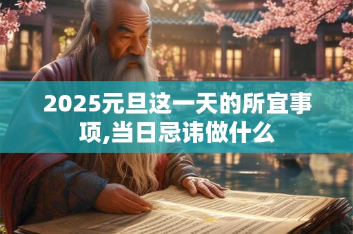 2025元旦这一天的所宜事项,当日忌讳做什么