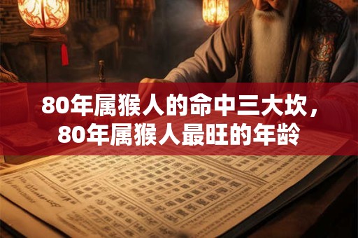 80年属猴人的命中三大坎，80年属猴人最旺的年龄