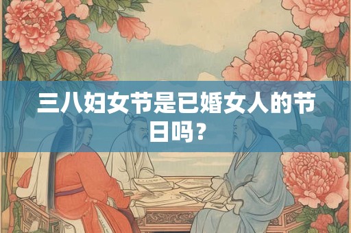 三八妇女节是已婚女人的节日吗？