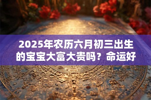 2025年农历六月初三出生的宝宝大富大贵吗？命运好不好？