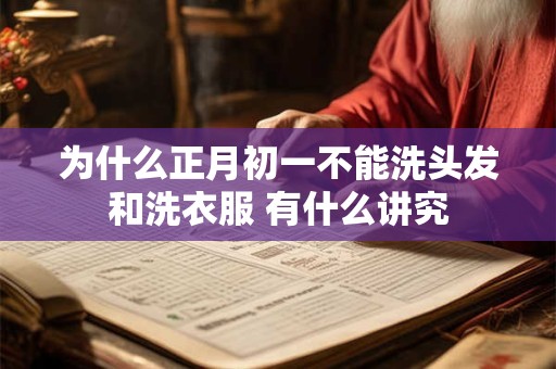 为什么正月初一不能洗头发和洗衣服 有什么讲究