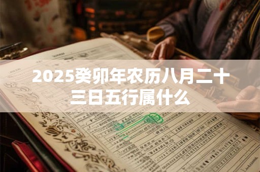 2025癸卯年农历八月二十三日五行属什么