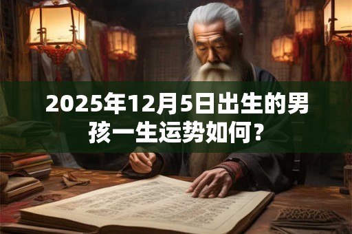 2025年12月5日出生的男孩一生运势如何？