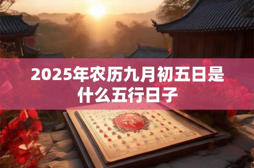 2025年农历九月初五日是什么五行日子