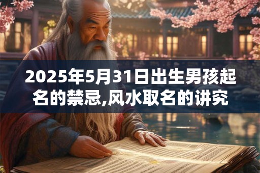 2025年5月31日出生男孩起名的禁忌,风水取名的讲究