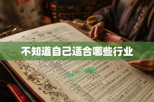不知道自己适合哪些行业