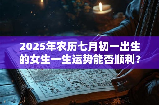 2025年农历七月初一出生的女生一生运势能否顺利? 2025年农历七月初一出生的女生一生运势能否顺利?
