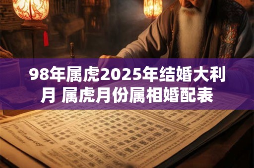 98年属虎2025年结婚大利月 属虎月份属相婚配表