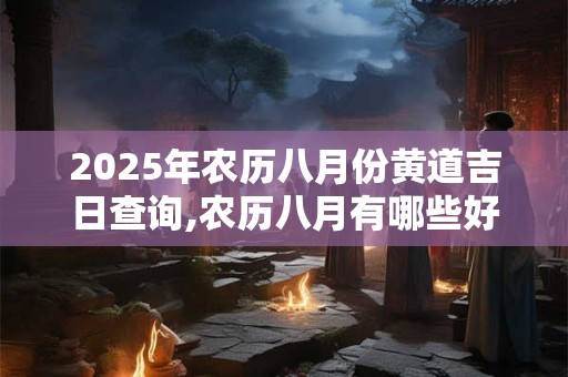 2025年农历八月份黄道吉日查询,农历八月有哪些好日子？