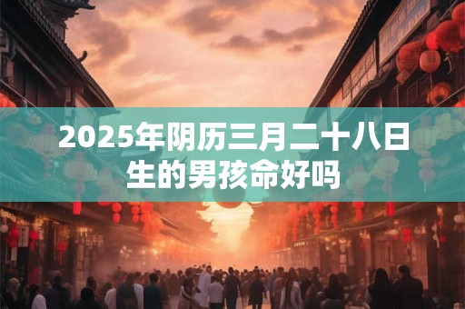 2025年阴历三月二十八日生的男孩命好吗