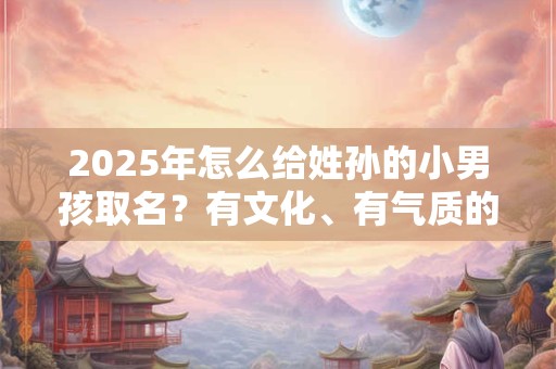 2025年怎么给姓孙的小男孩取名？有文化、有气质的起名大全