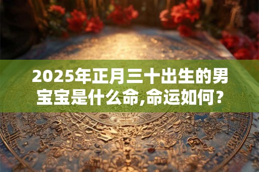 2025年正月三十出生的男宝宝是什么命,命运如何？
