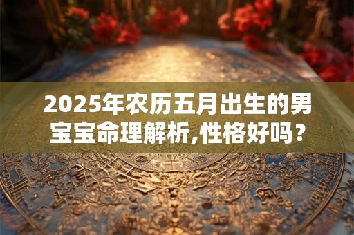 2025年农历五月出生的男宝宝命理解析,性格好吗？