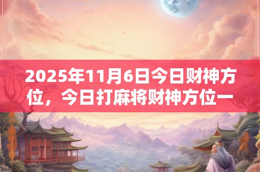 2025年11月6日今日财神方位，今日打麻将财神方位一览表